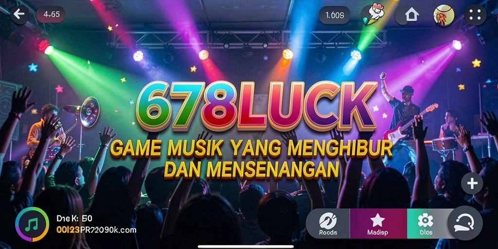 Tampilan gameplay <strong>678LUCK</strong> saat menyenangkan musik dengan antarmuka yang interaktif.