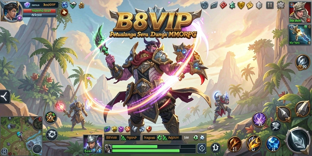 Tampilan gameplay seru dalam B8VIP dengan pertarungan yang mendebarkan.