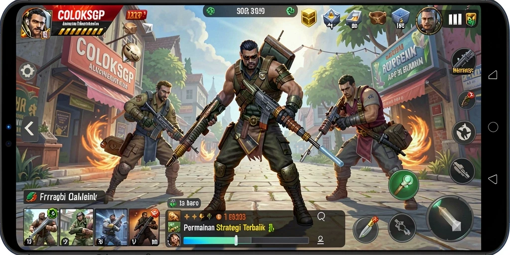 Tampilan gameplay COLOKSGP menampilkan strategi mendalam dan pertempuran seru.