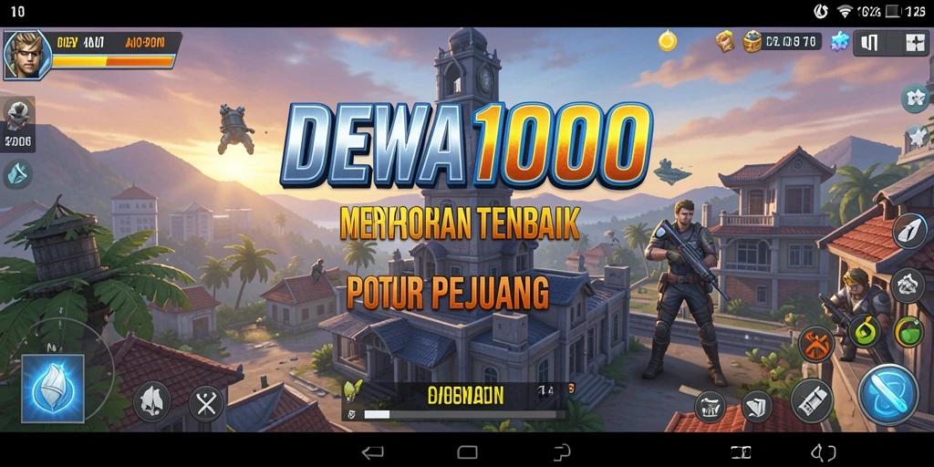 Tampilan gameplay DEWA1000 yang intens dalam Tower Defense.