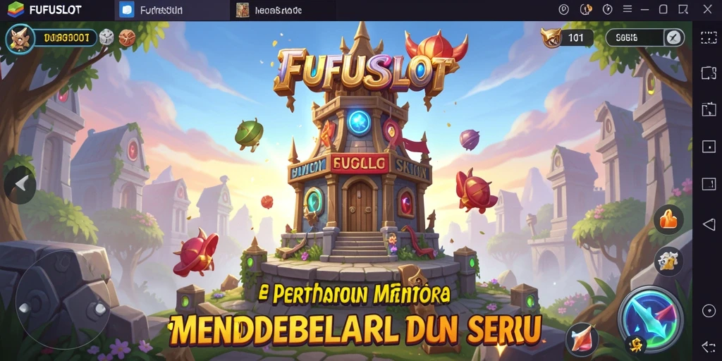 Screenshot gameplay FUFUSLOT yang menunjukkan aksi pertahanan menara yang seru.