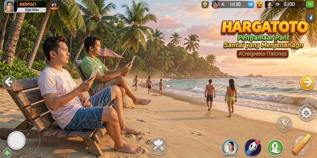 Gameplay HARGATOTO yang ceria dan menarik.