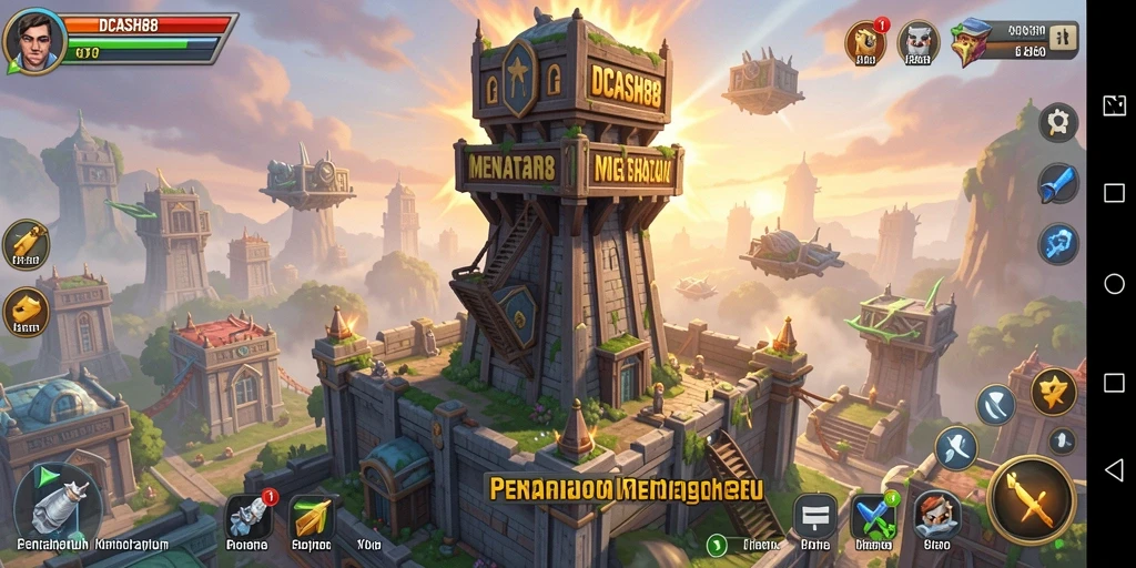Screenshot gameplay IDCASH88 menunjukkan strategi Tower Defense yang mendebarkan.