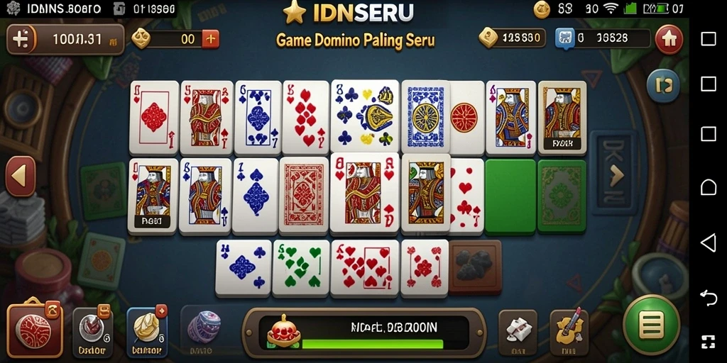 Tampilan gameplay seru IDNSERU dengan elemen Domino yang menarik.