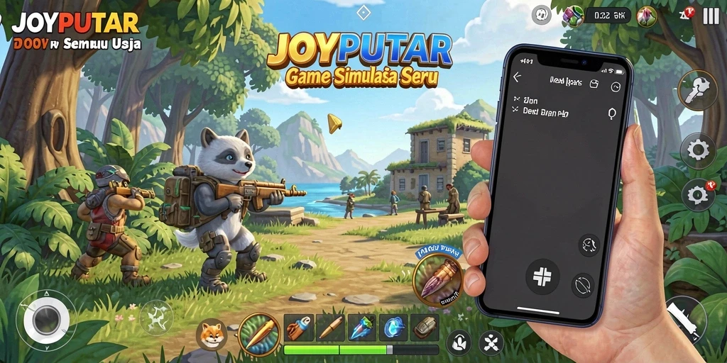 Tampilan gameplay yang menakjubkan dalam JOYPUTAR, menampilkan visual simulasi yang menarik.
