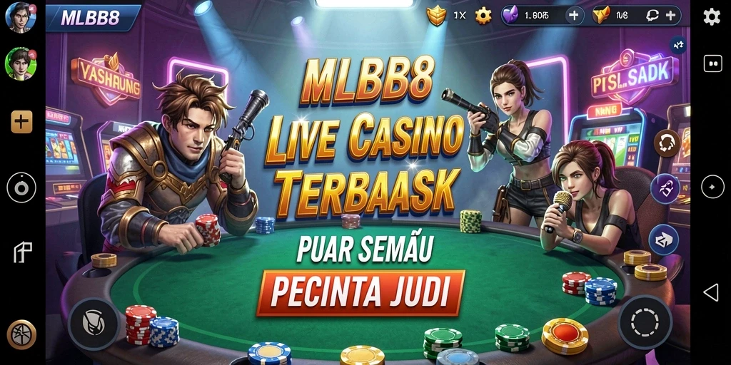 Tampilan permainan Live Casino yang mengasyikkan di MLBB8.