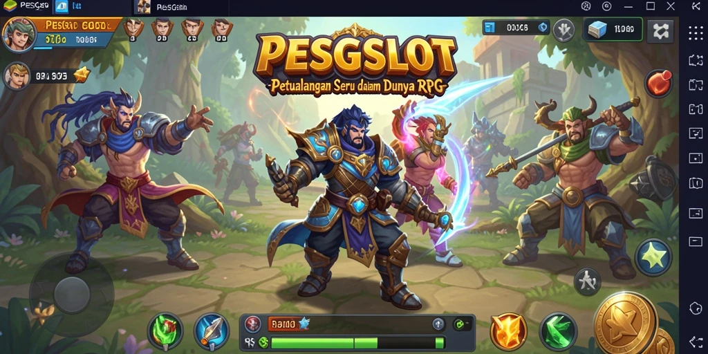 Tangkapan layar dari PESGSLOT menampilkan aksi pertarungan yang intens di dunia RPG.