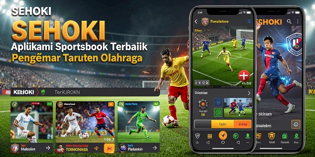 Tampilan menarik dari aplikasi SEHOKI dengan fitur taruhan olahraga.
