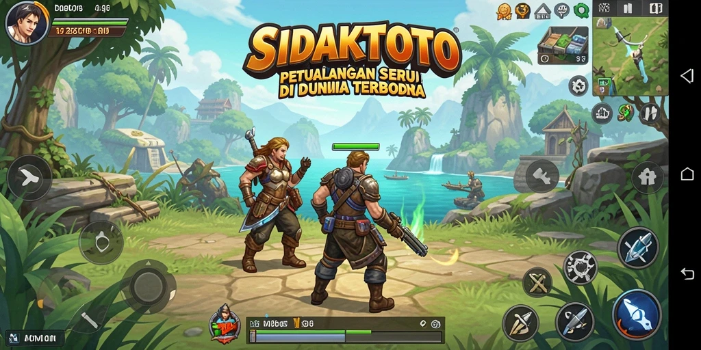 Screenshot gameplay SIDAKTOTO menampilkan eksplorasi dunia terbuka.
