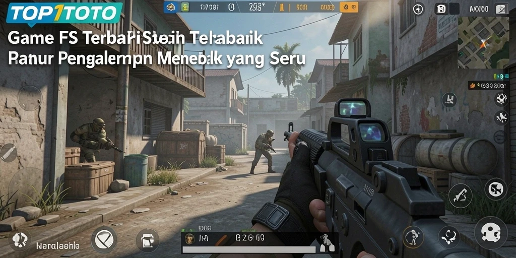 Tampilan intens dari gameplay menembak di TOP1TOTO.