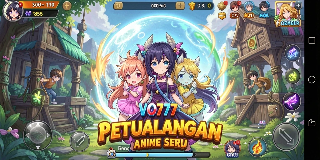 Tampilan gameplay VO777 dengan karakter Anime yang menakjubkan.